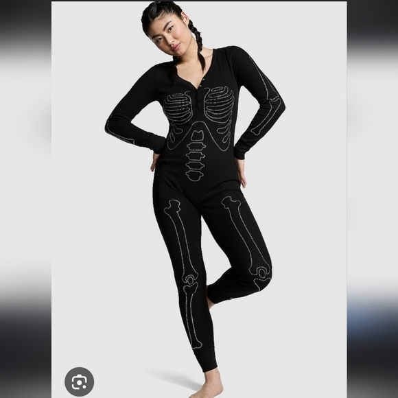 PINK Victoria's Secret Other - Victoria's Secret PINK Skeleton Pajamas
